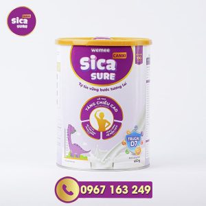 Sữa non Sica Sure Canxi giúp trẻ tăng chiều cao vượt trội