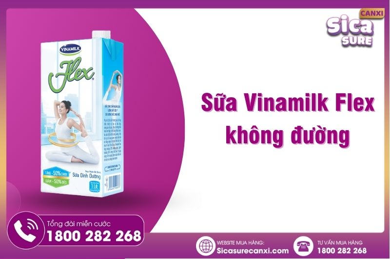 Sữa tiệt trùng Vinamilk Flex không đường